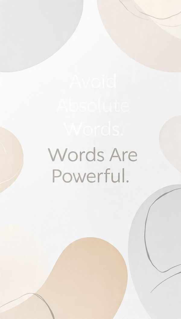 Avoid Absolute Words Words are powerful