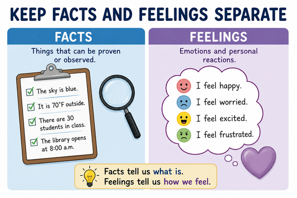 Keep Facts and Feelings Separate