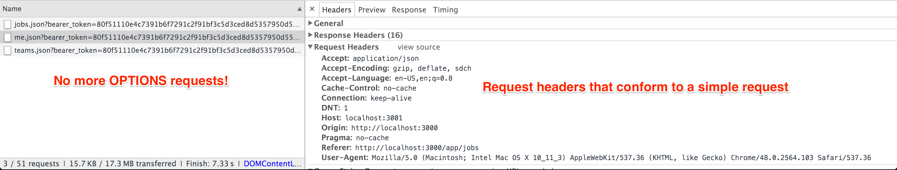 No more options requests when making CORS requests