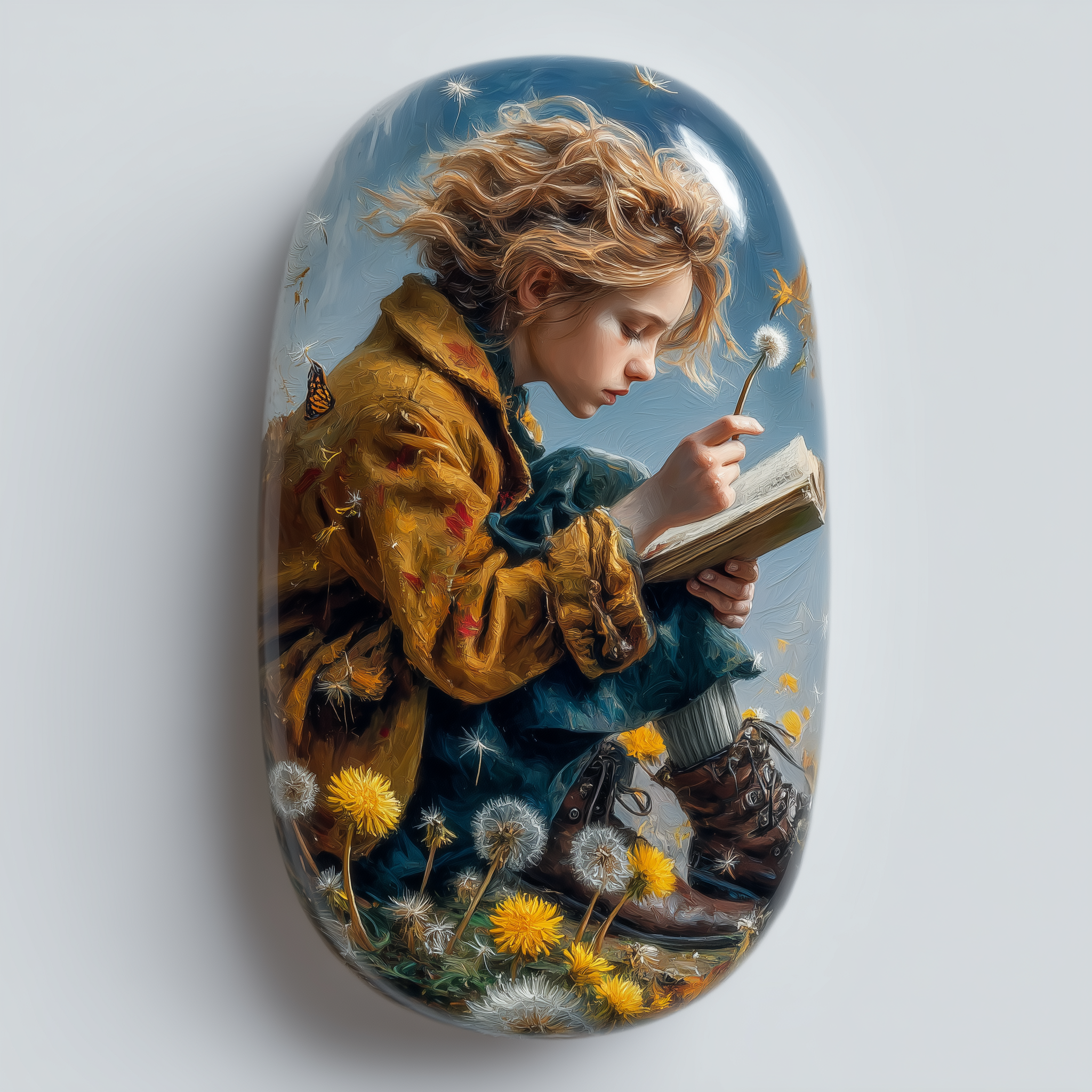 민들레 속 읽는 소녀 | Girl Reading Among Dandelions