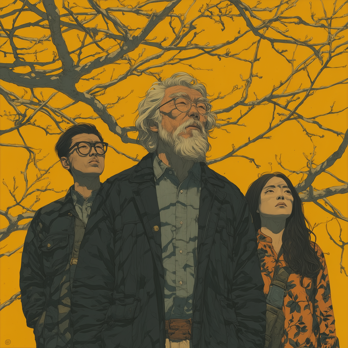 노란 하늘 아래 올려다보는 시선 | Gazing Up Under Yellow Sky