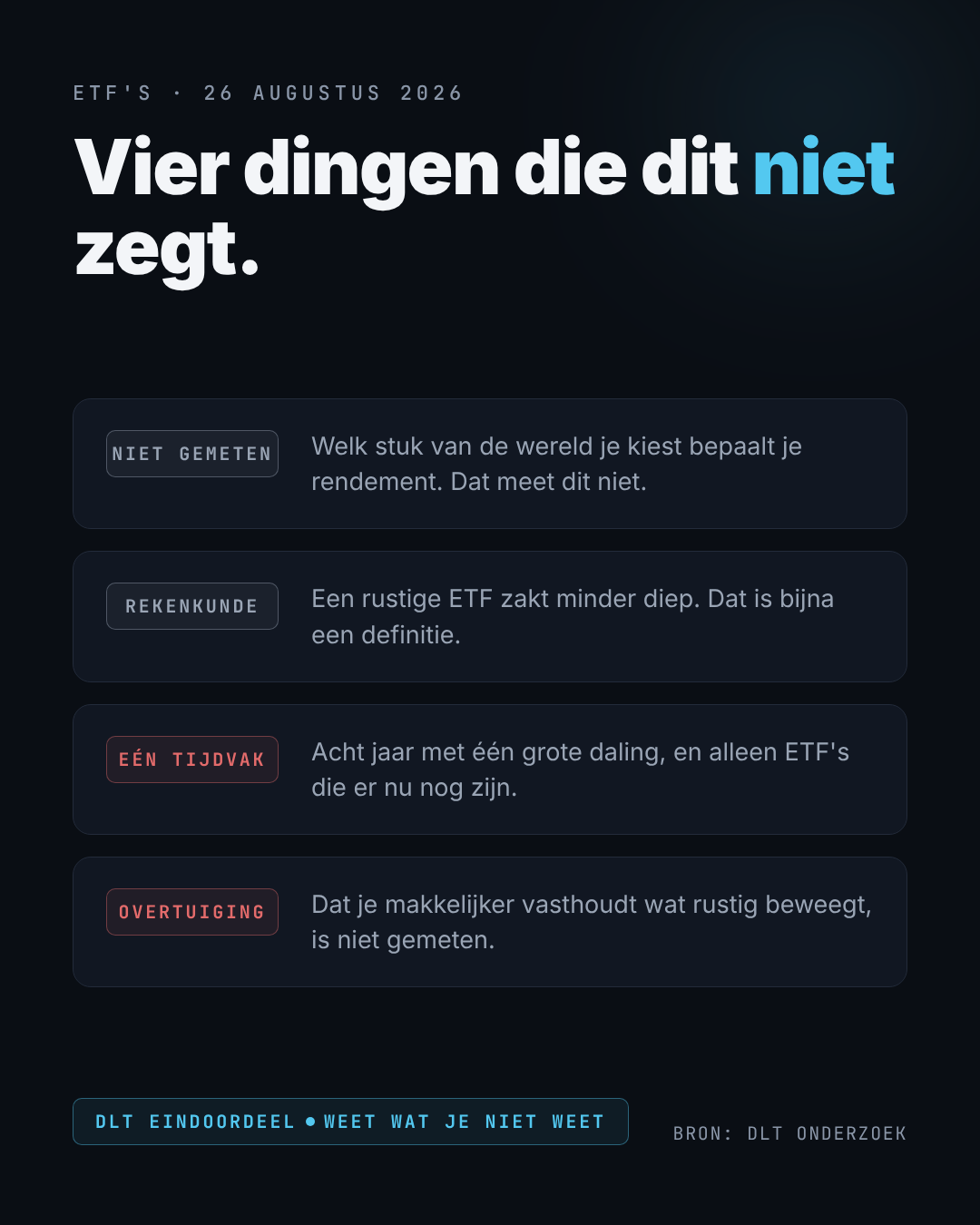 Wat deze meting niet zegt