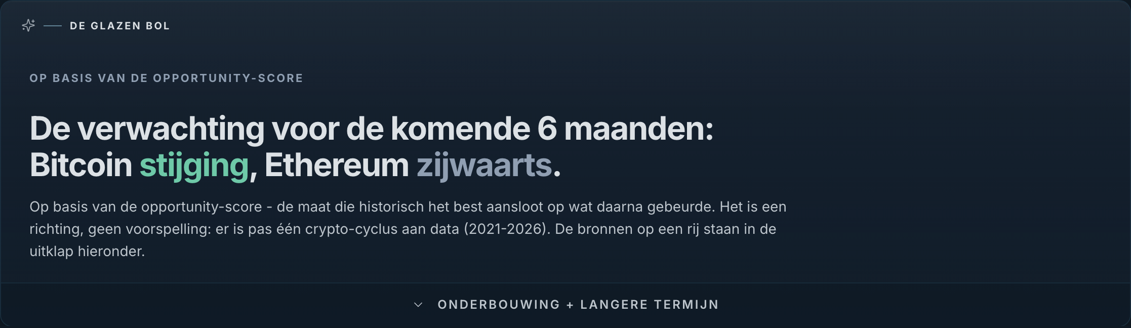 De Glazen Bol: de crypto-vooruitblik (bron: DLT Onderzoek).