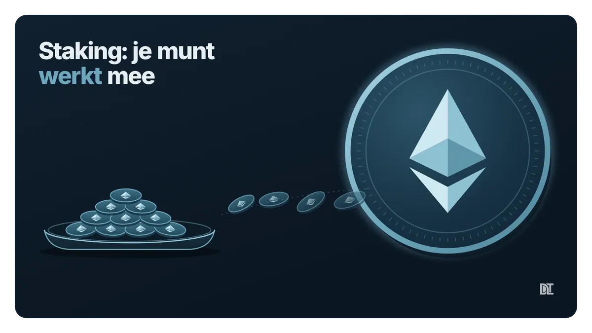 Ethereum-munten die worden ingezet voor staking