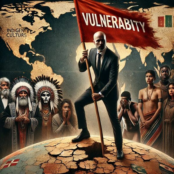 corporate leader as a conqueror, tearing apart global cultures by exploiting the concept of vulnerability. marginalized figur