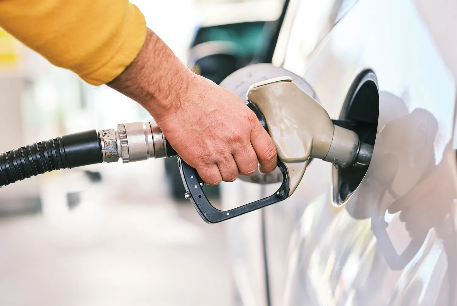 Putting gas in a car