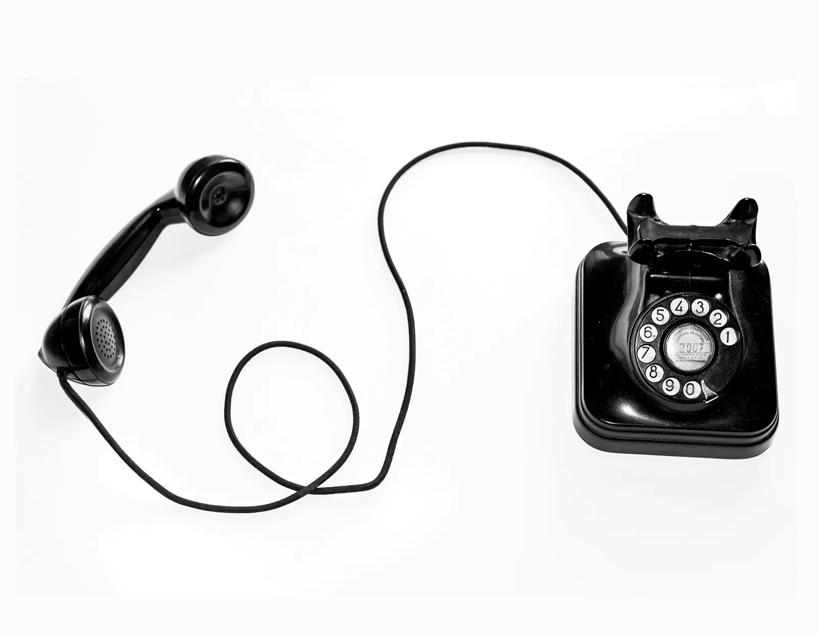 Black vintage telephone