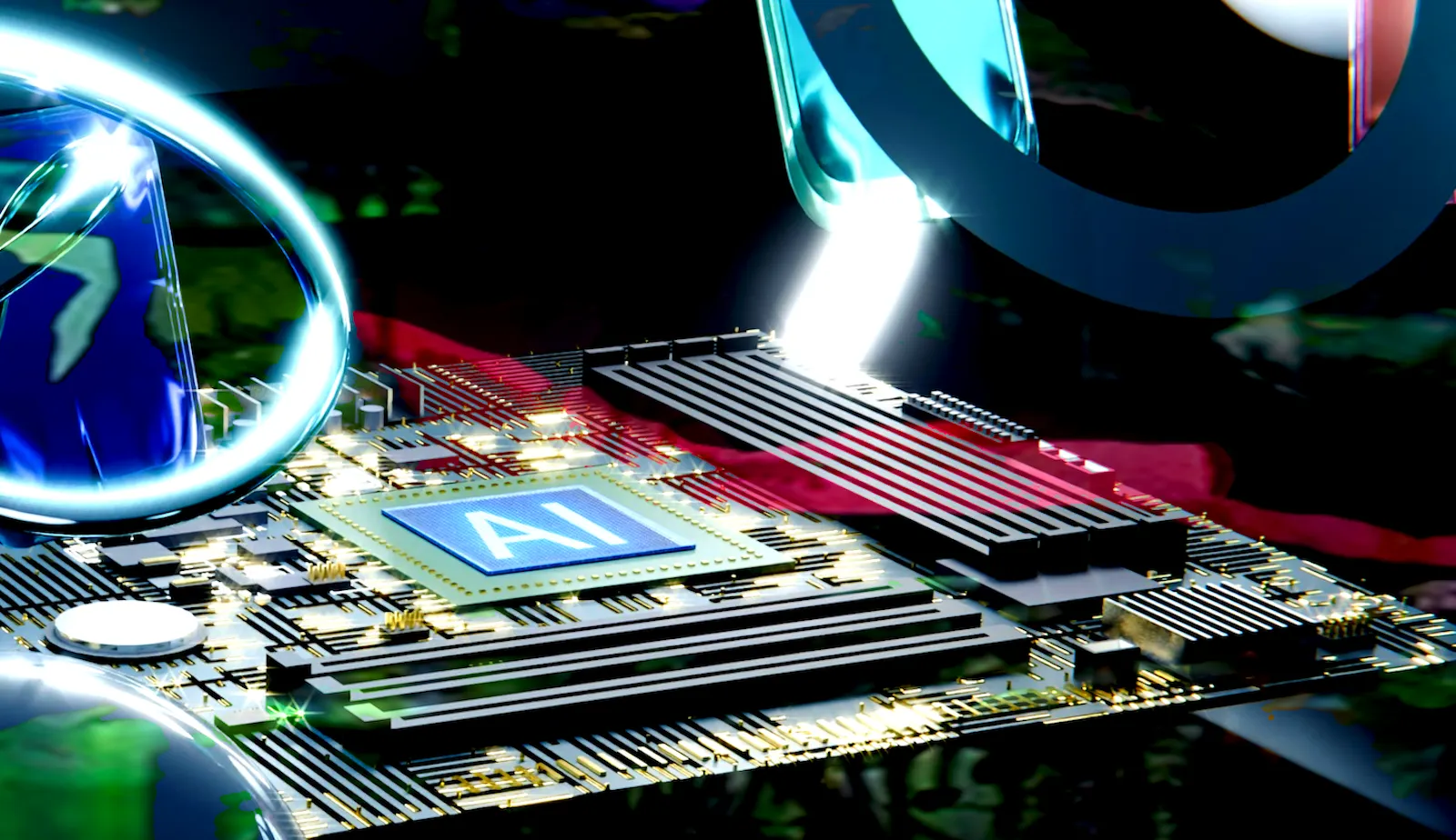 Processor with AI square in the middle