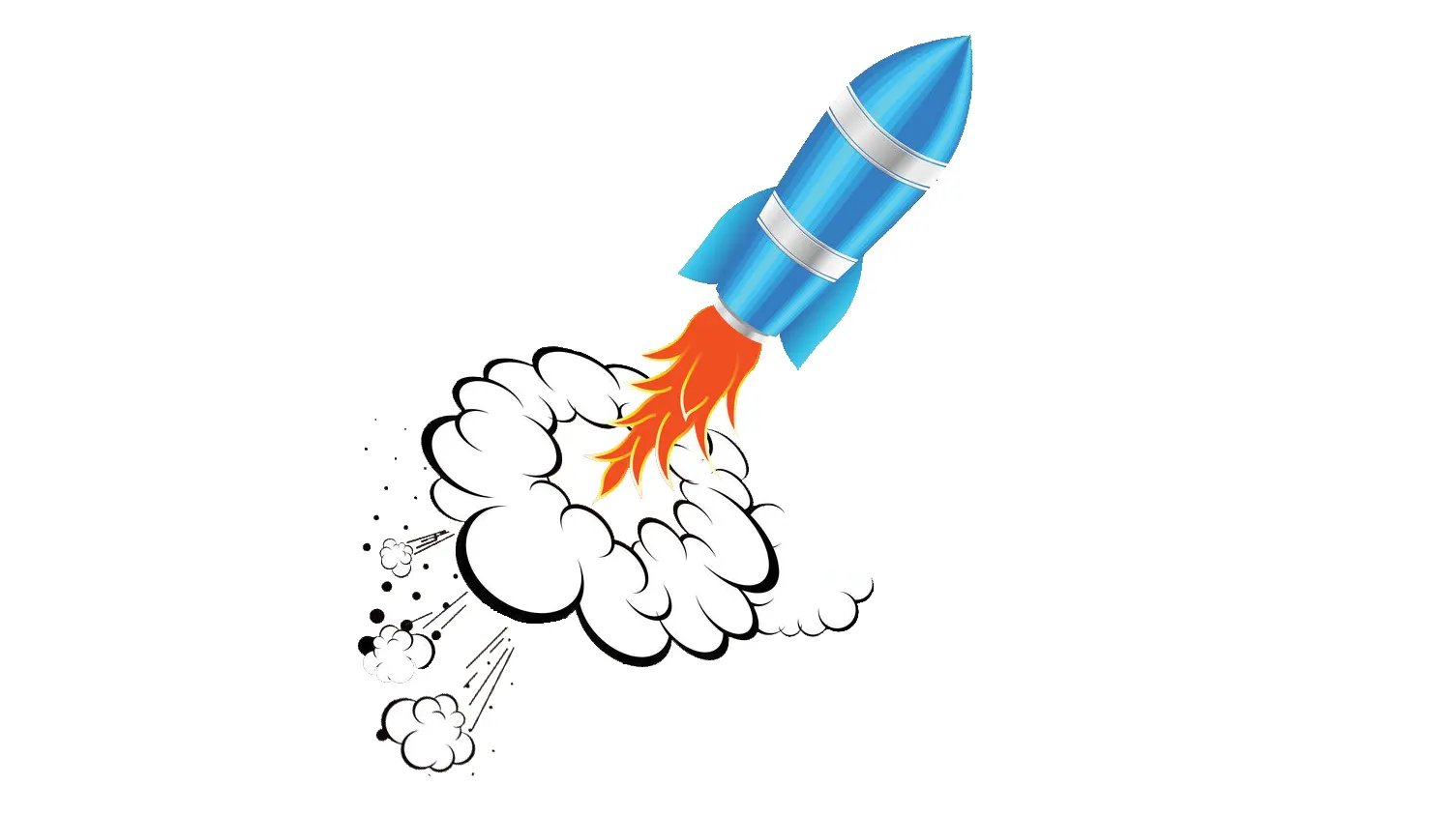 Cartoon image of rocket ship