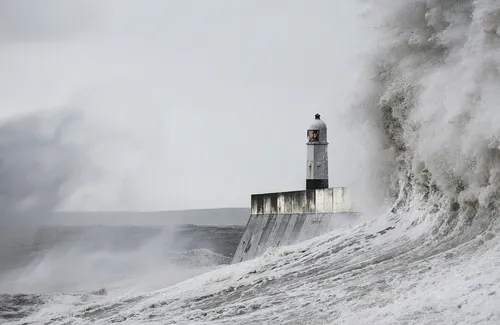 Lighthouse in a storm