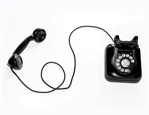Black vintage telephone