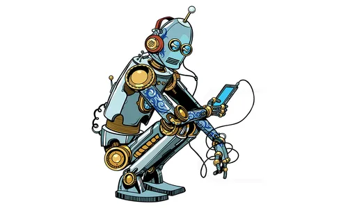Robot with phone