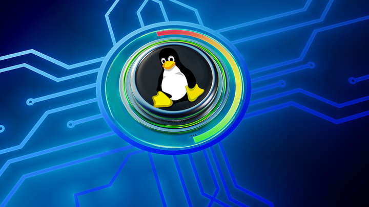 Tux the penguin surrounded by networking pathways