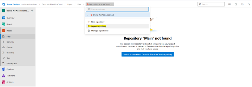 DevOps Import Repo Step 2
