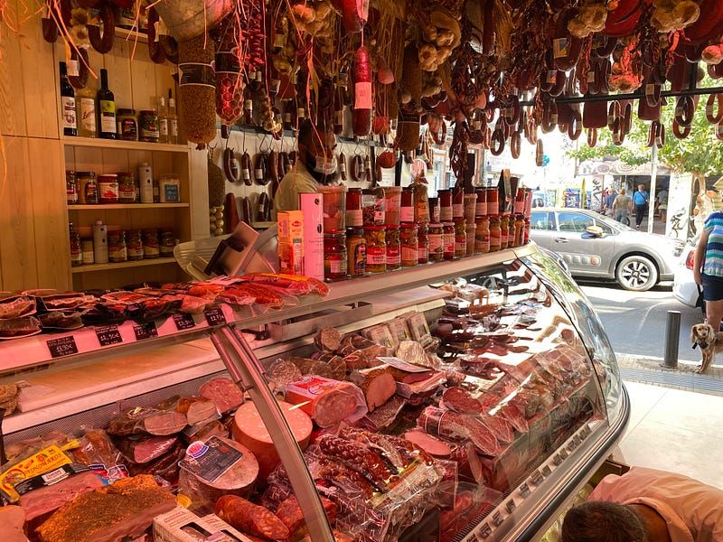 Picture of meat in a delicatessan