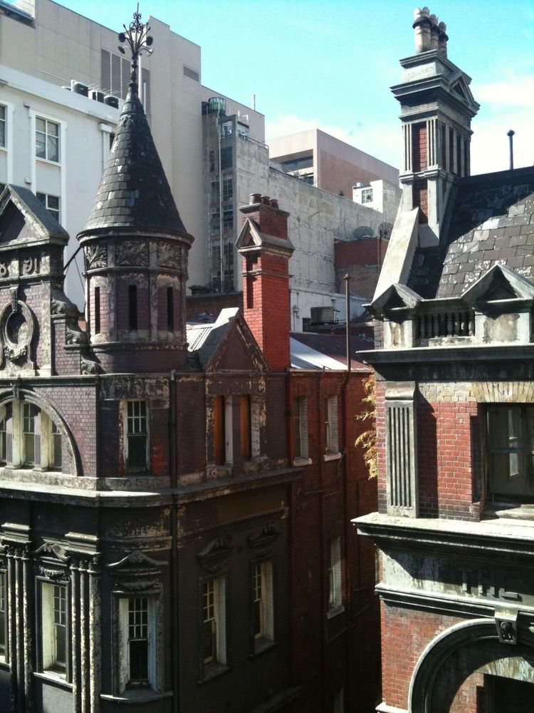 Top of city buildings