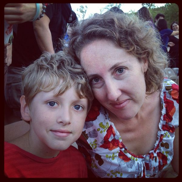 Waiting for the concert to start