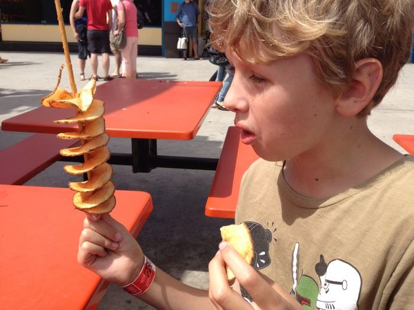 Potato on a stick at Santa Cruz