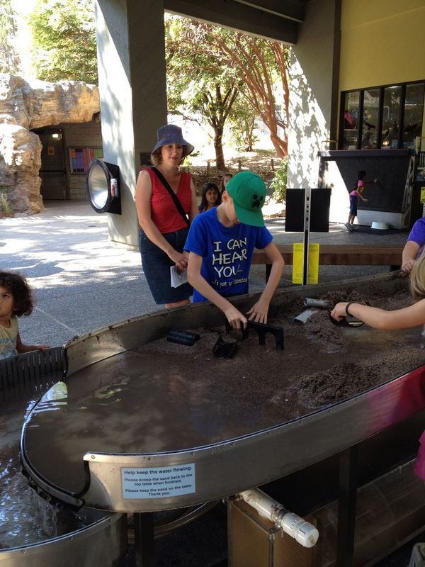 Playing n sand at curiodyssey