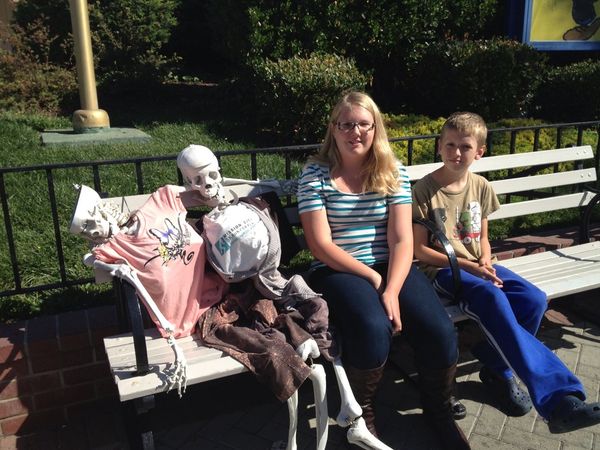 Theme park skeleton decorations