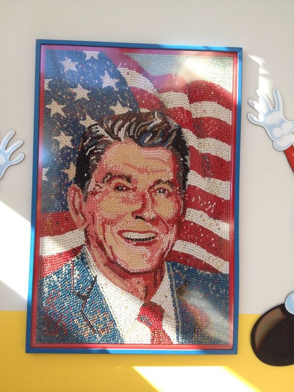 A portrait in jelly beans