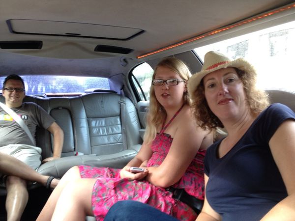 In the limo leaving Waikiki