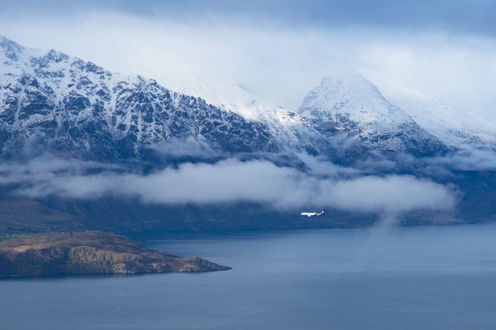 Air New Zealand over lake Wakatipu post image