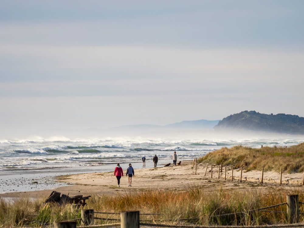 Beach people morning walk post image