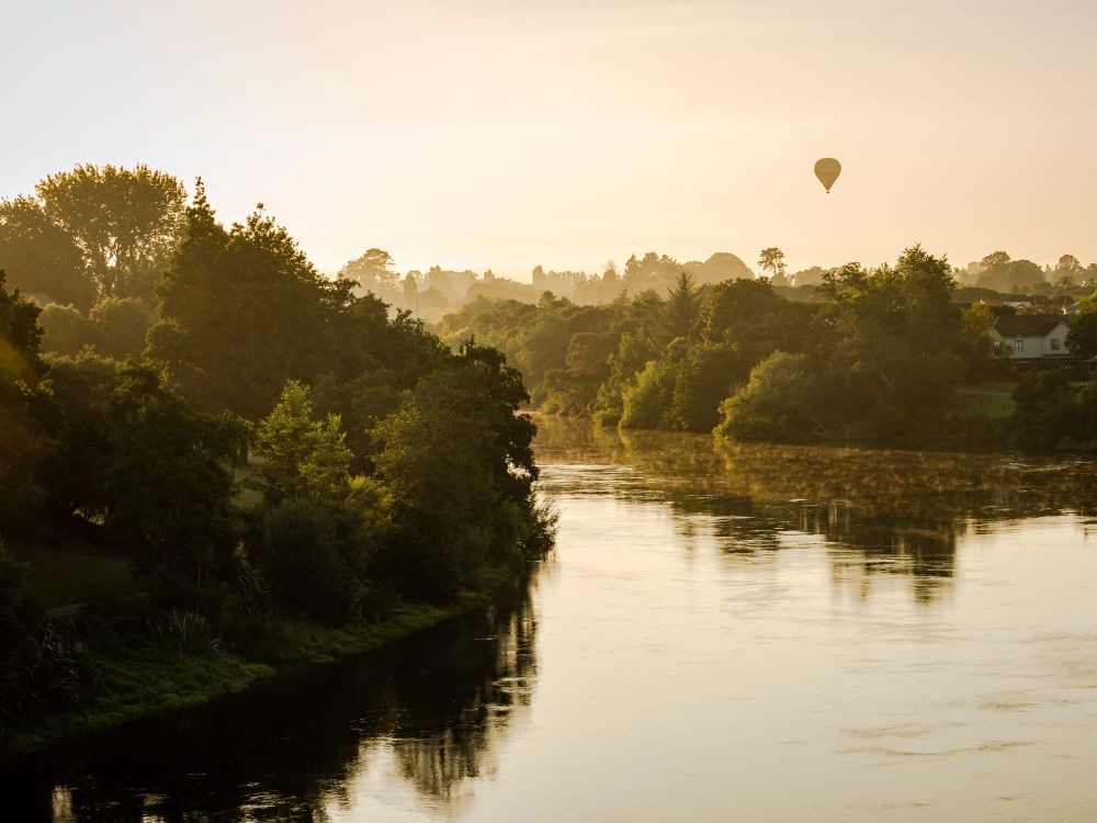 Hot air balloon waikato river hamilton post image