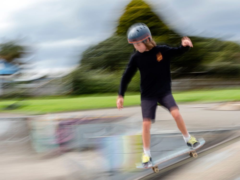Young boy skateboard skatepark post image