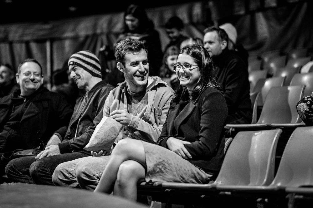 A couple at the circus enjoying a date post image