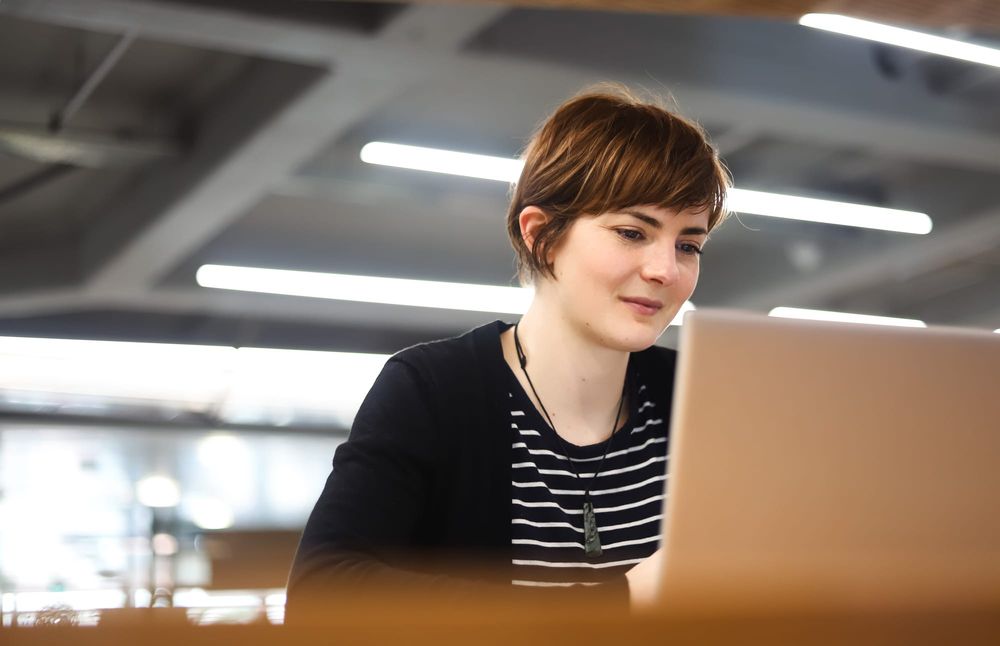 Focused work on laptop post image