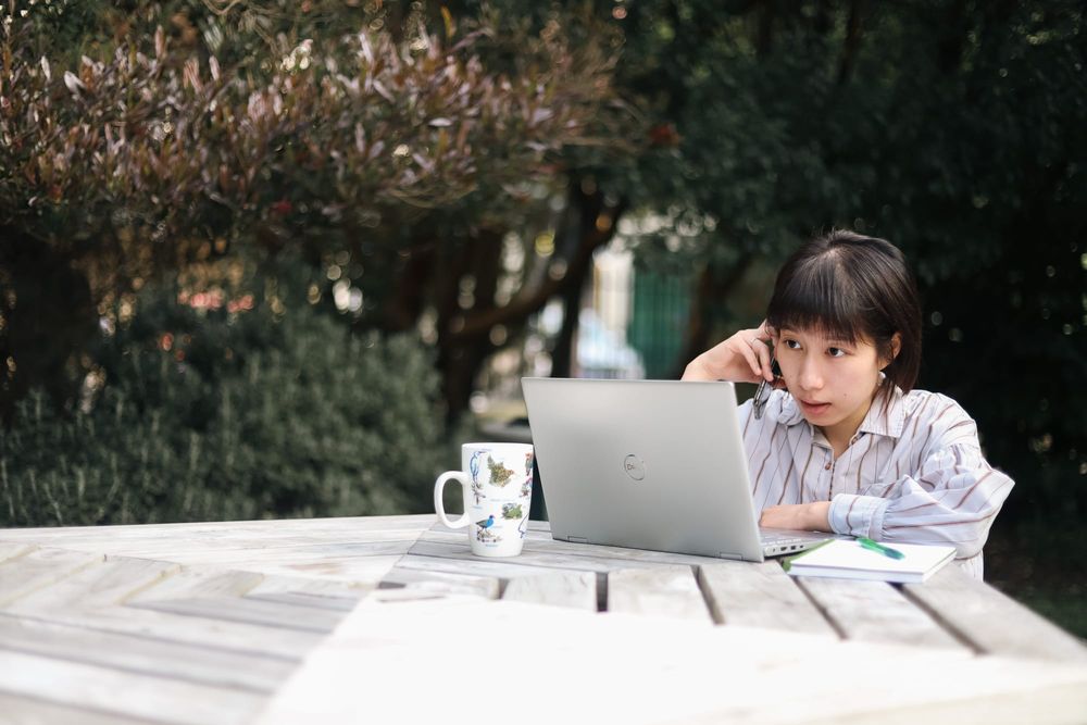 Outdoor office post image