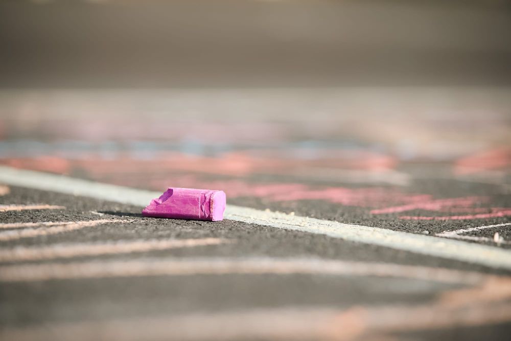 Broken chalk post image