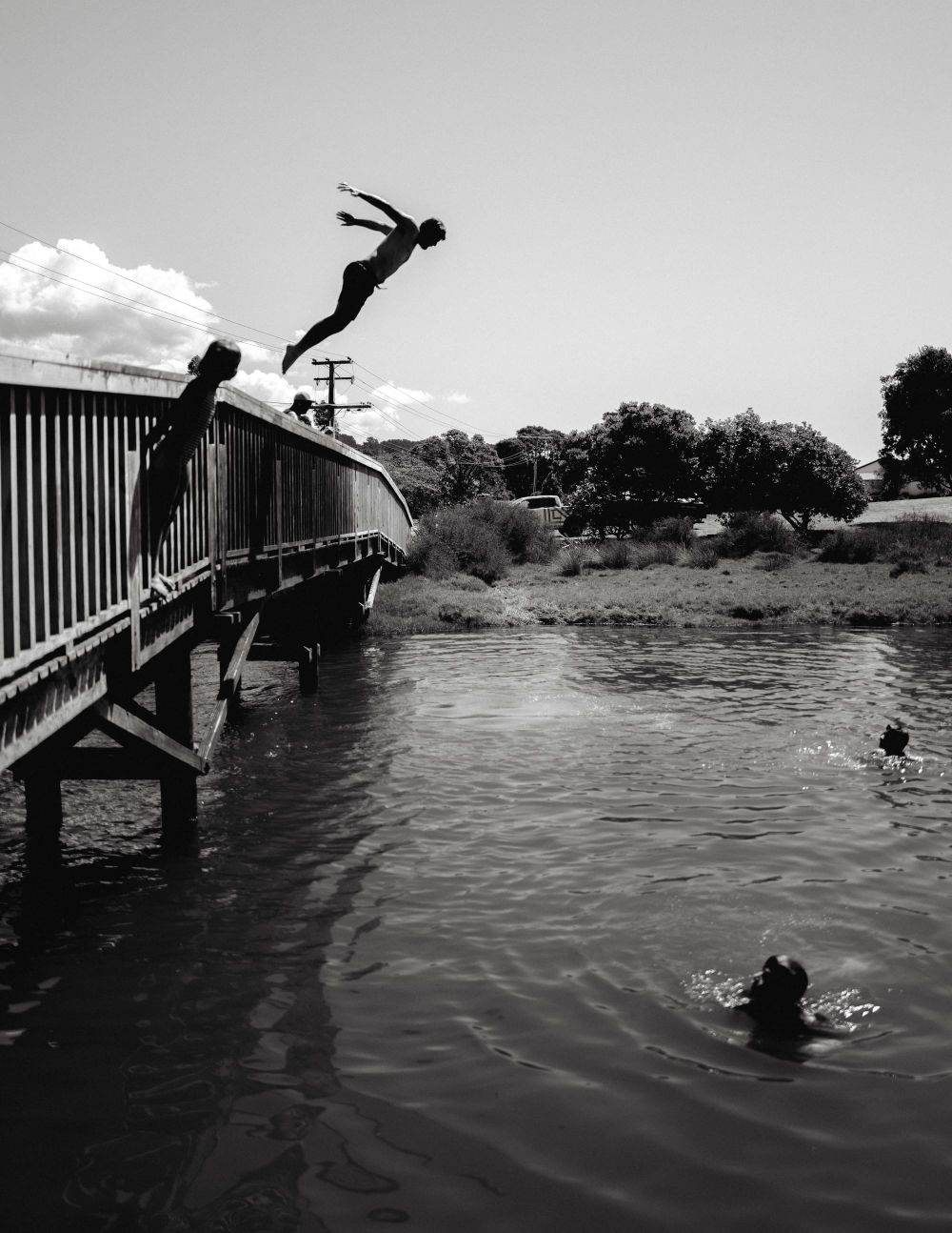 Jumping from bridge into water post image