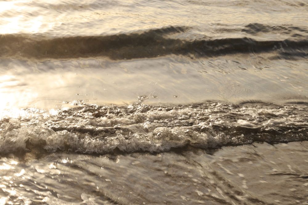 Waves at sunset post image