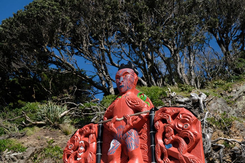 Whakairo gateway on Matiu/Somes Island post image