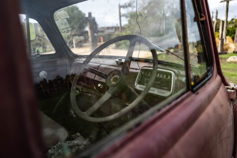 Vintage truck interior post image