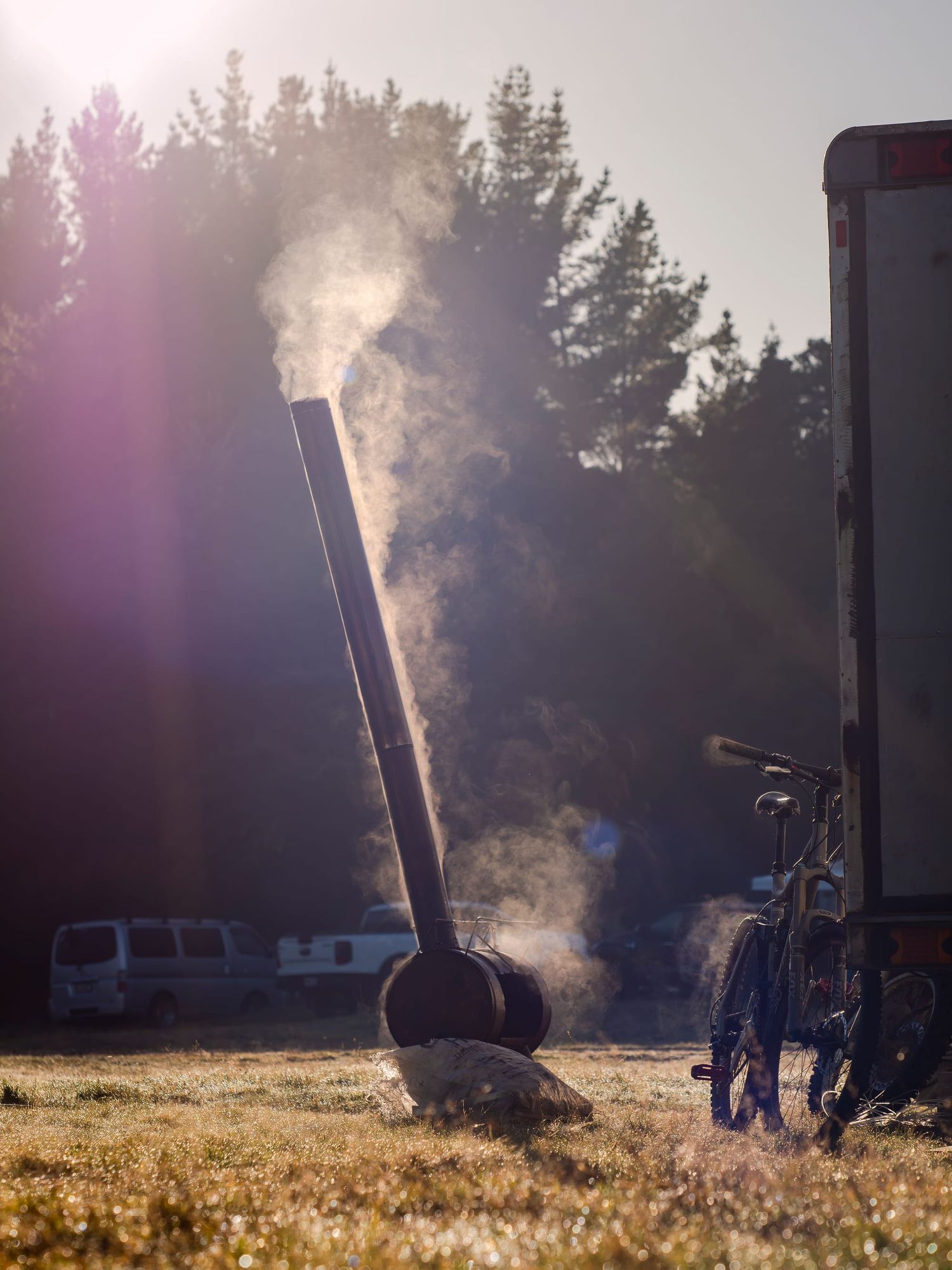 Morning chill, fire’s on