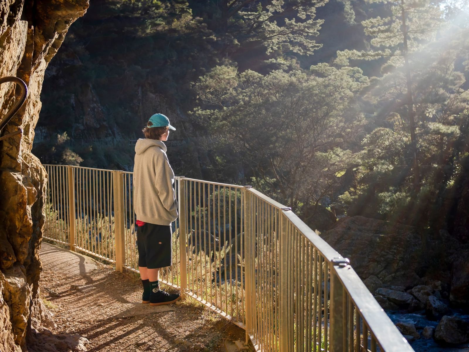 Young man Karangahake Gorge, Waihi