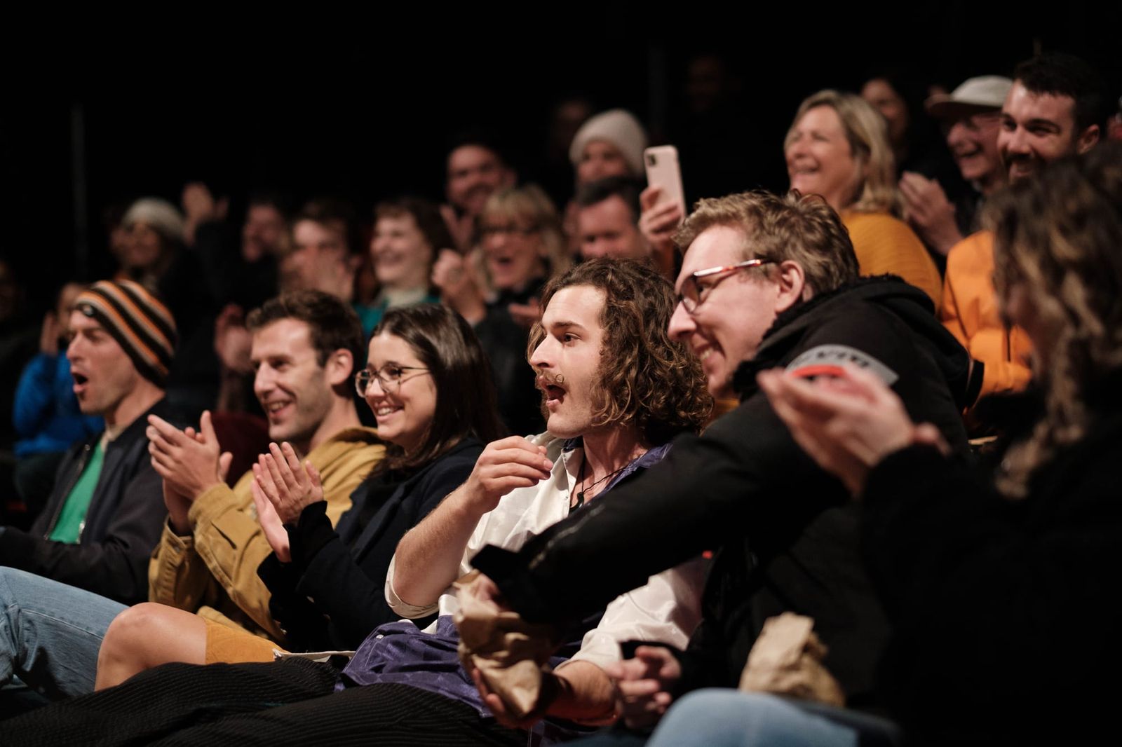 Audience amazed by the circus performance