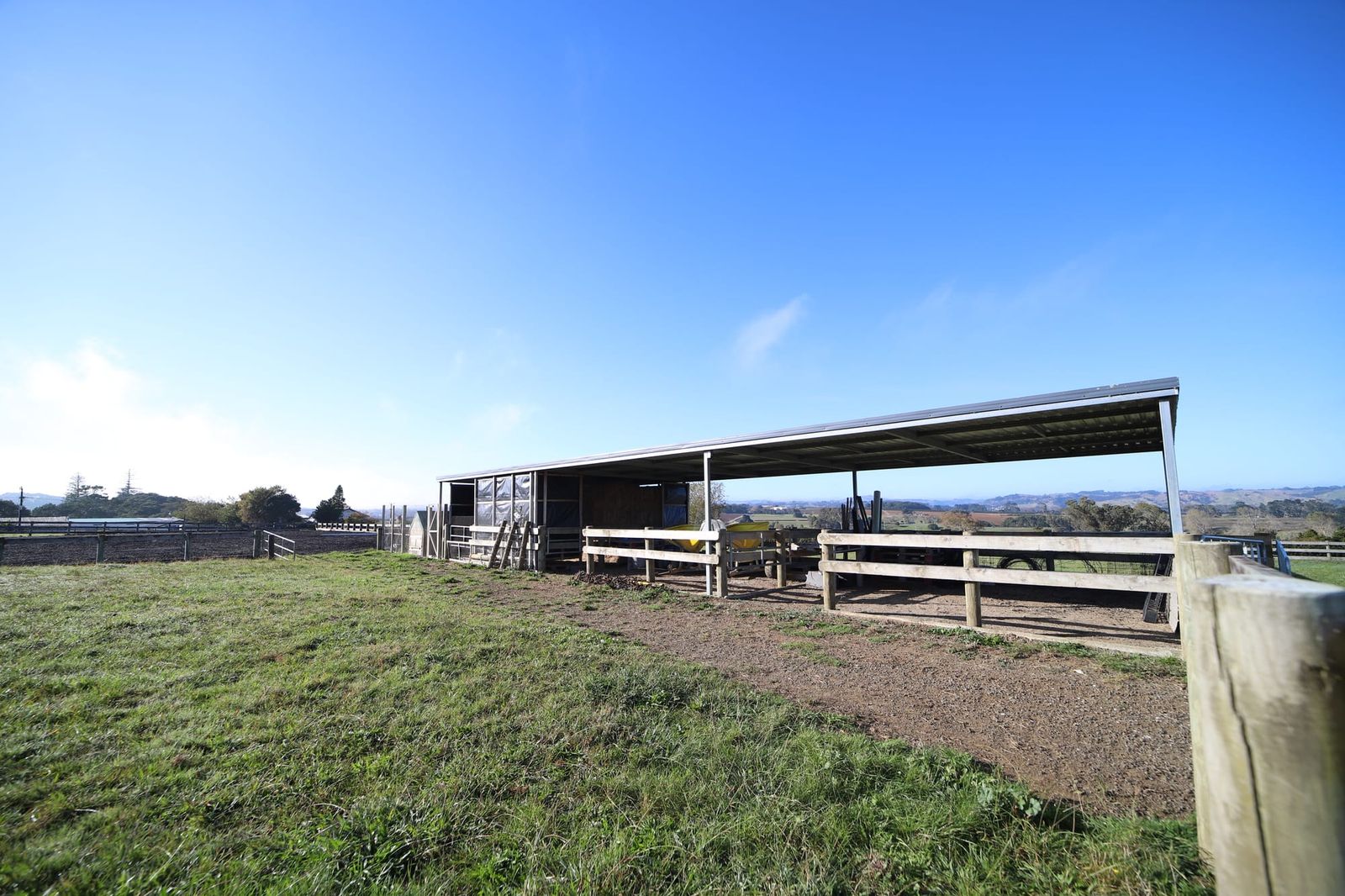 Farm shed and fencing