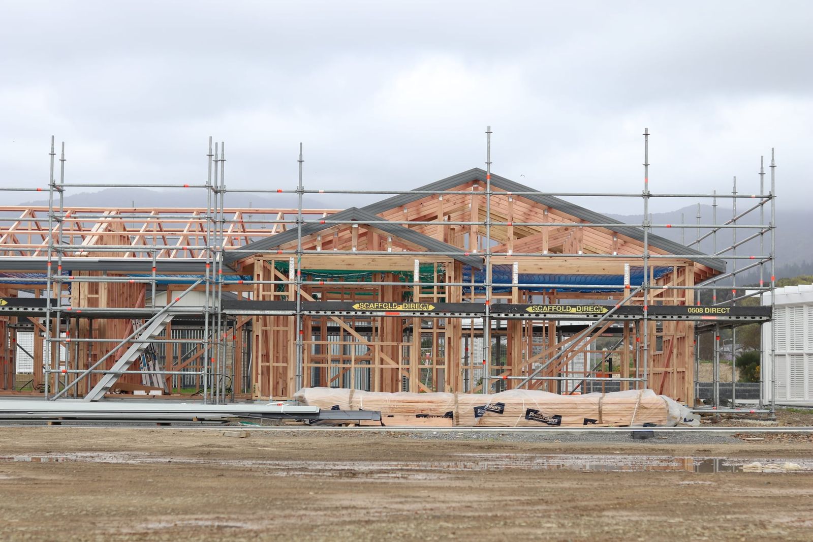 Wooden framing of new house