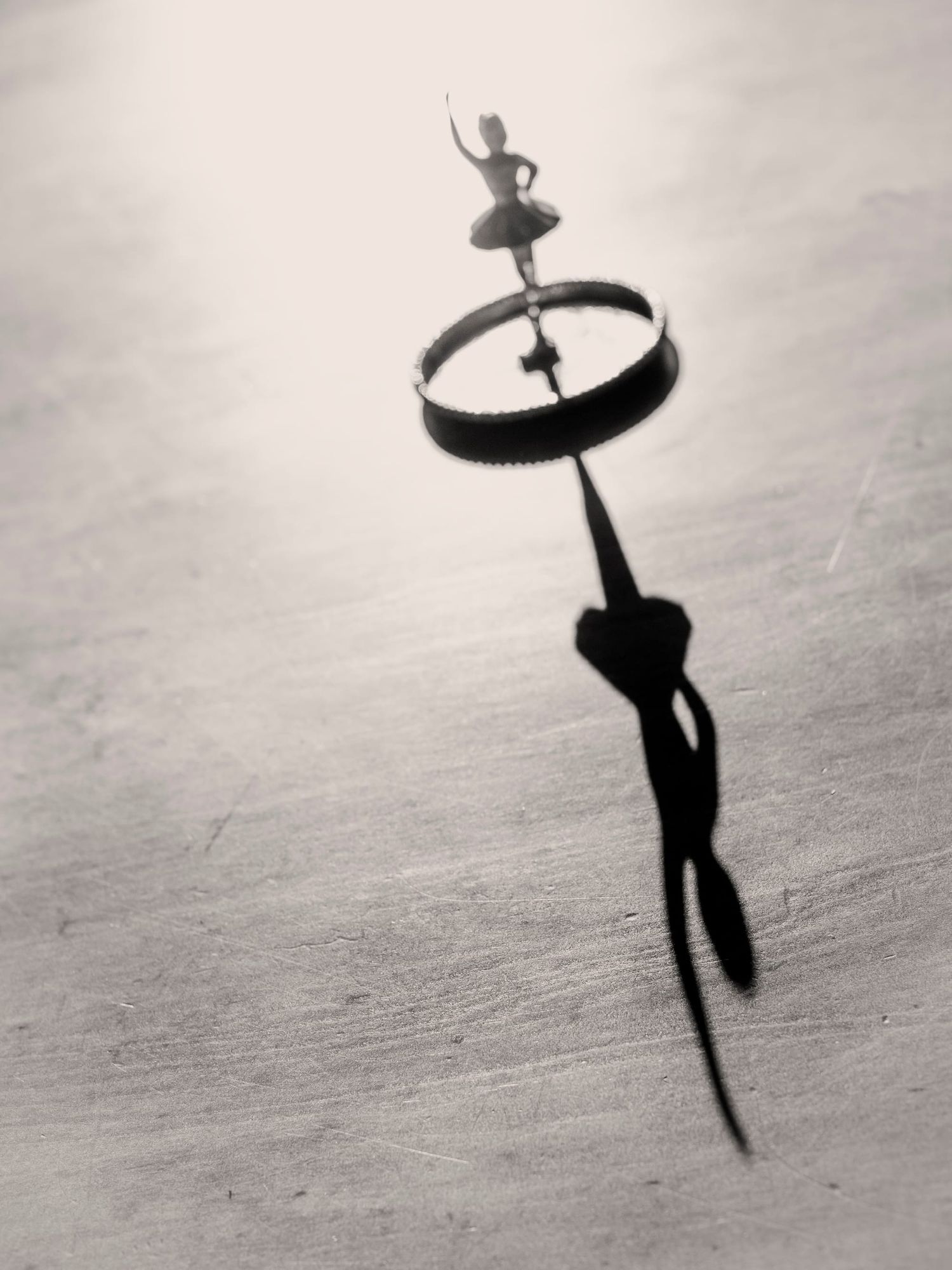 Ballerina figurine shadow