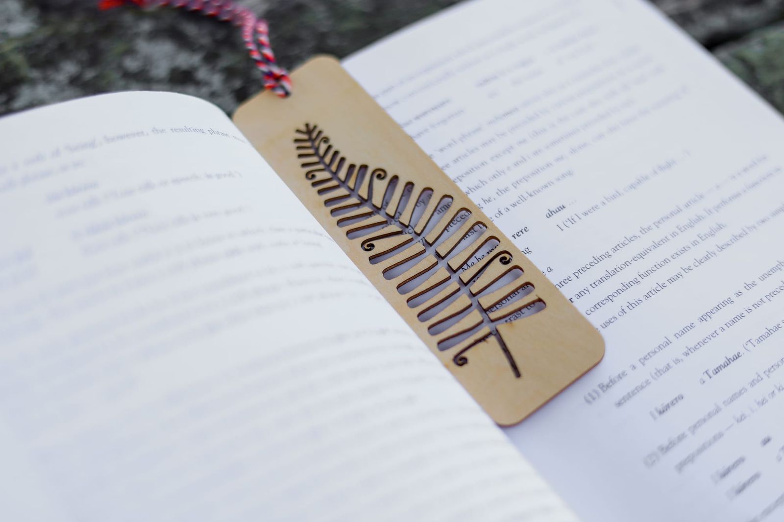 Bookmark with fern-like design