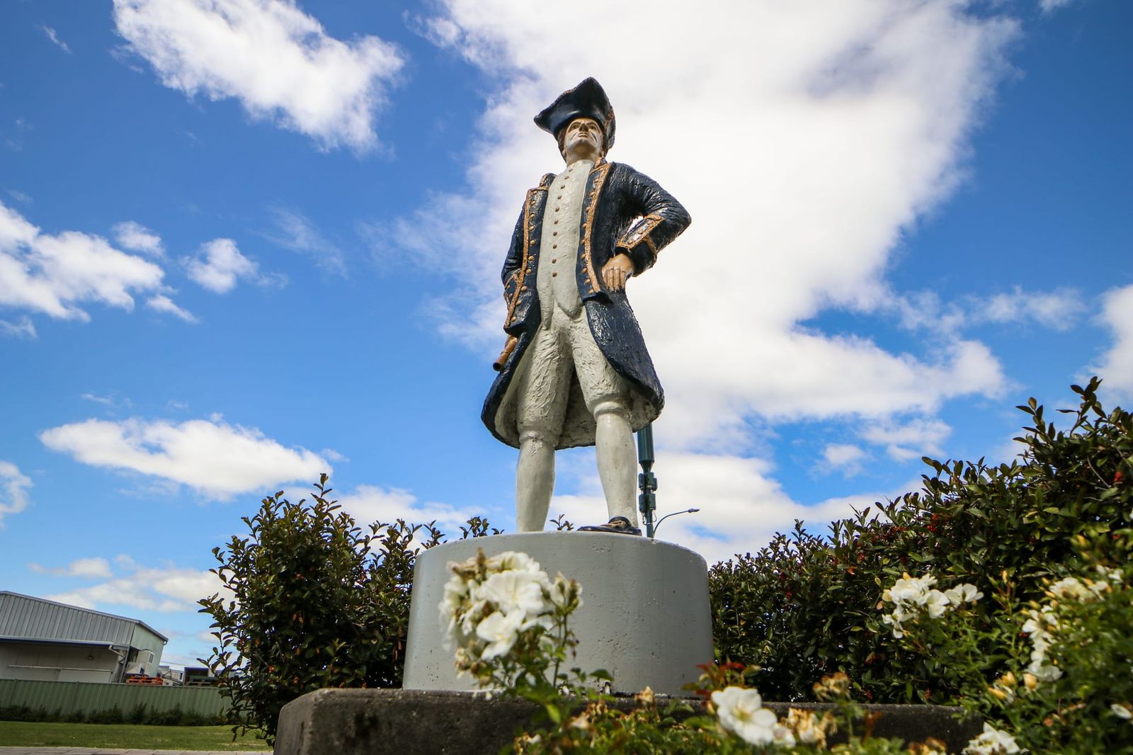 Captain Cook statue in Marton