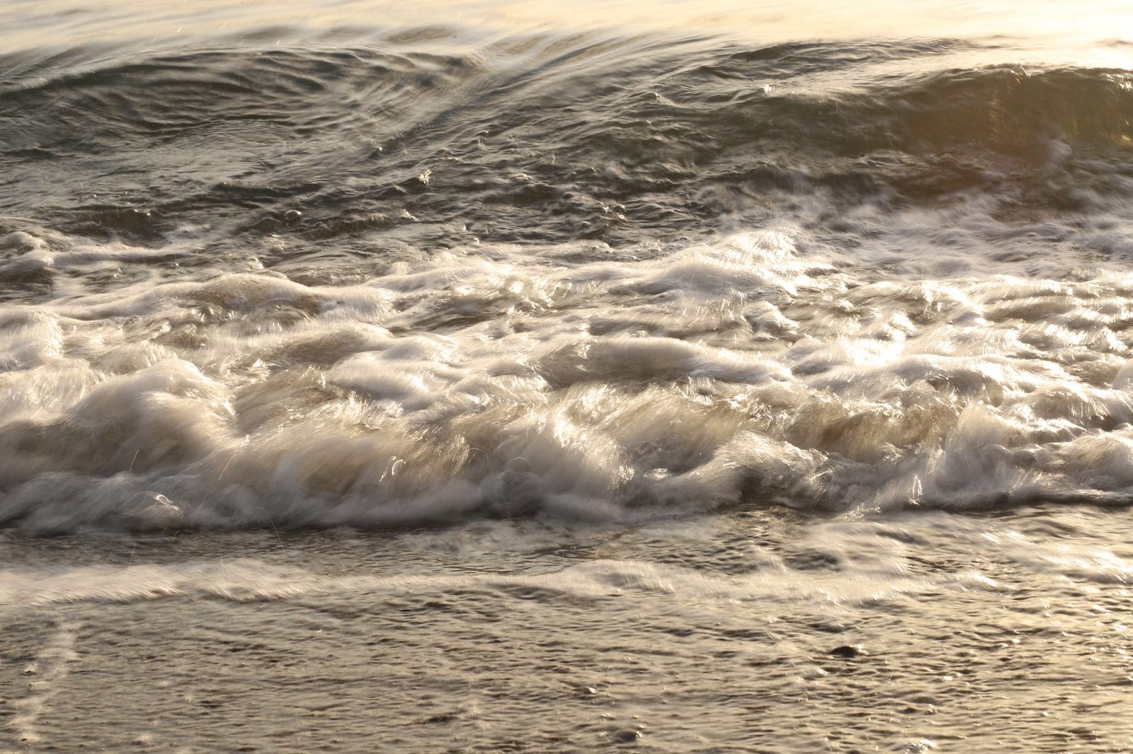 Waves and sandy shore