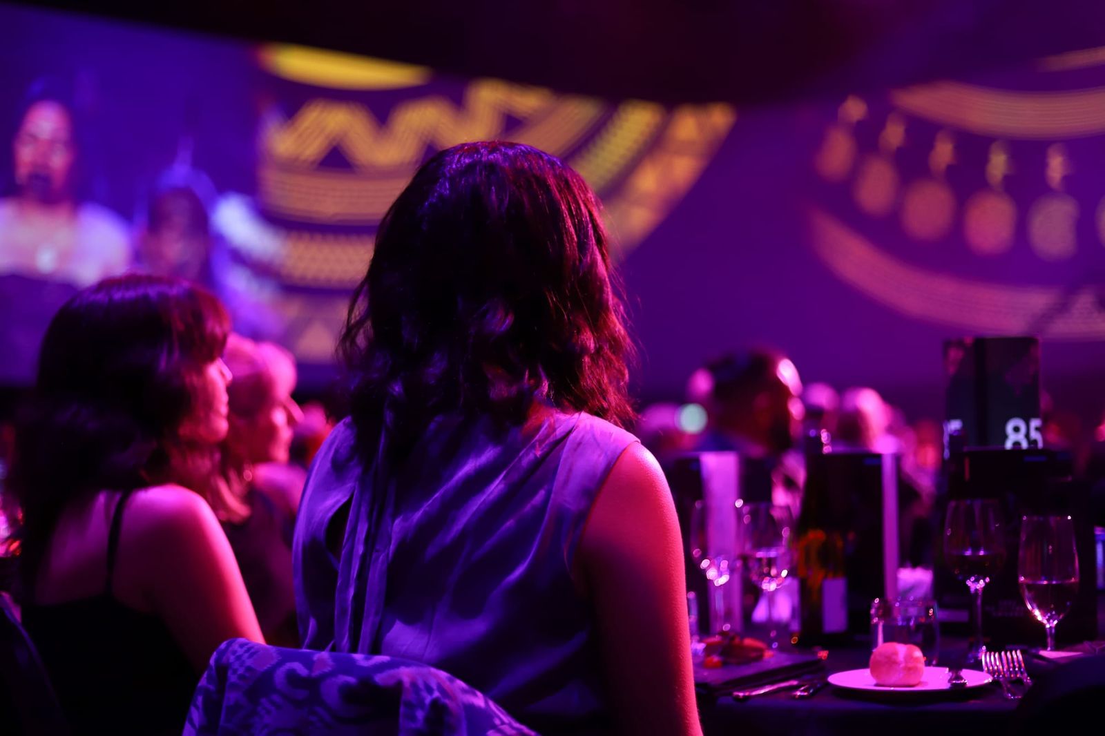 Woman sitting at the table