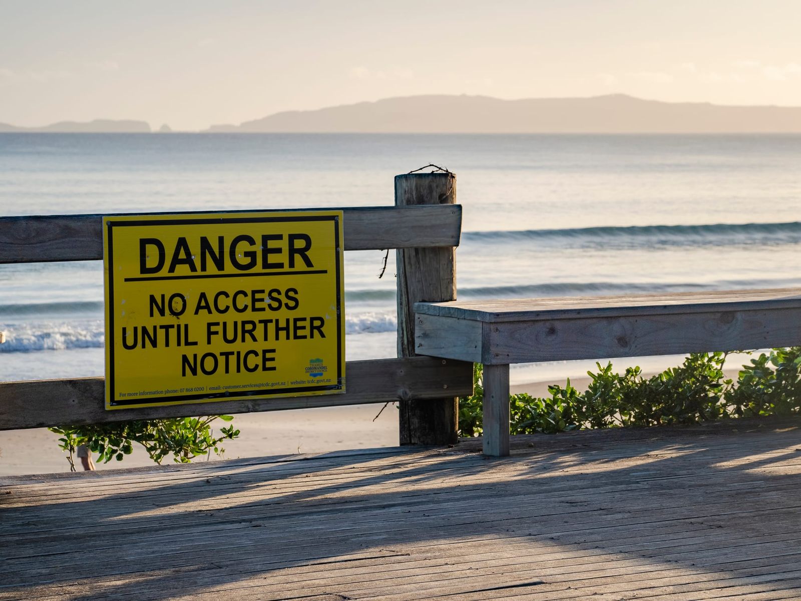 Beach access cyclone danger