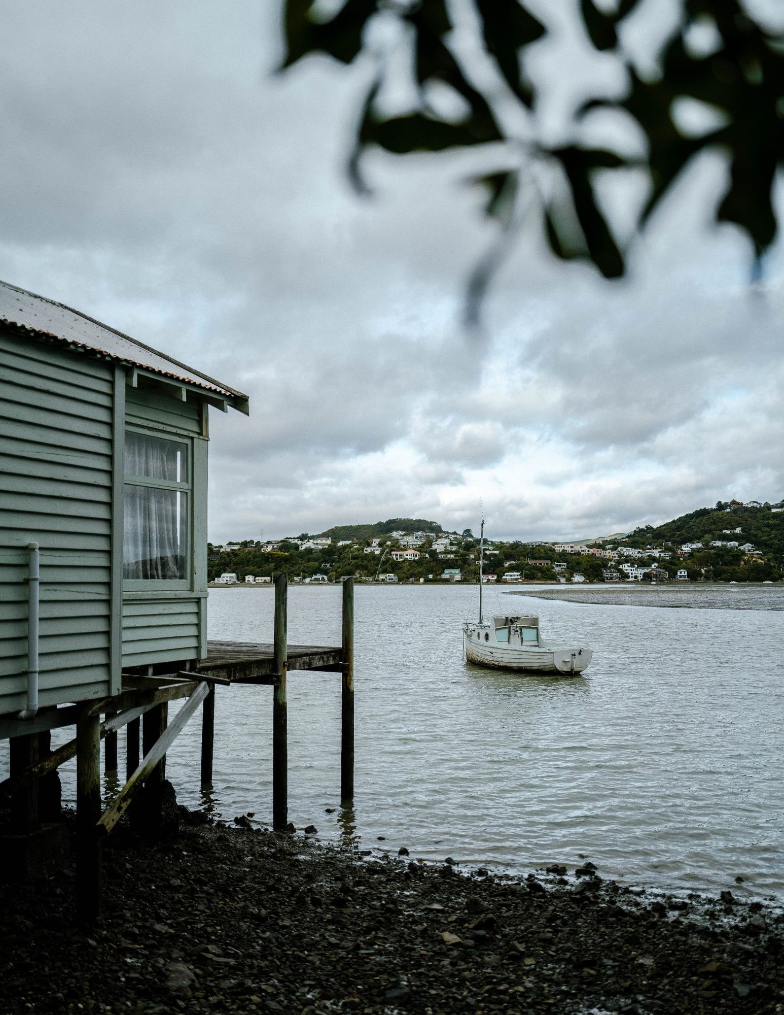 Coastal cabin and boat